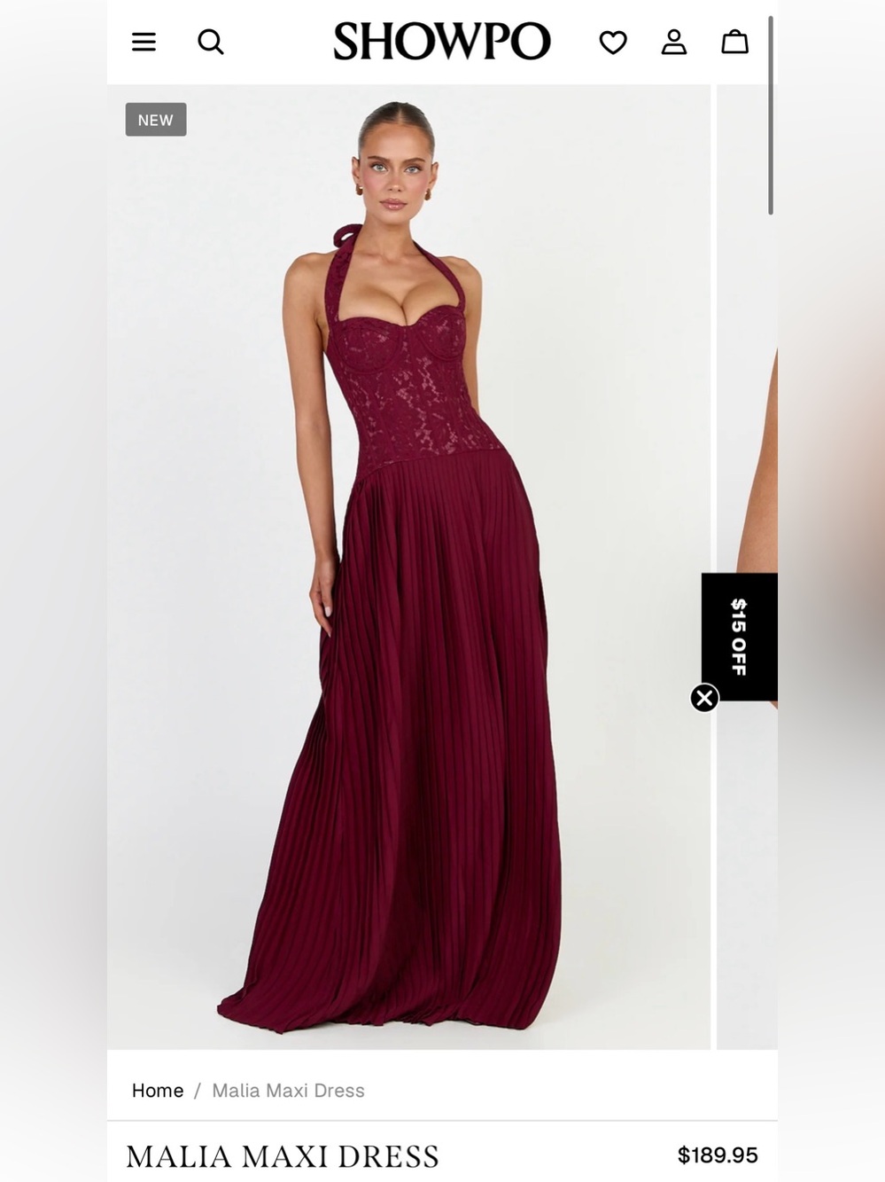 Showpo Malia maxi dress